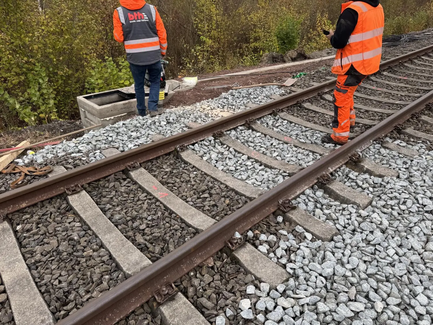 Gleisbau durch Ronnenberg/Vörie die BTH Bahn und Tiefbau GmbH